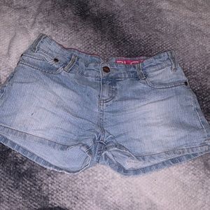 Light blue denim jean shorts size 1